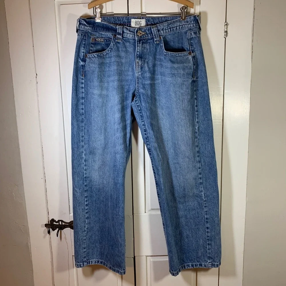 BDG Urban Outfitters Mens Relaxed Baggie Leg Jeans 34x32 (34x29)‎ Blue Denim